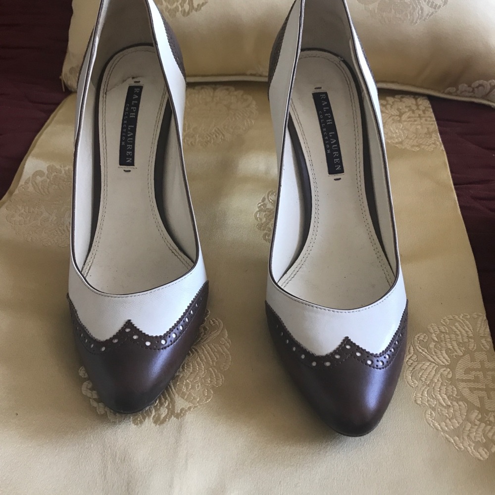 Ralph Lauren Collection Shoes Petra OffWhite/Brown